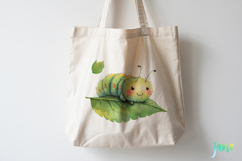 Cute Worm Watercolor Clipart Product Image 5