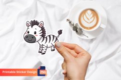 Cute Zebra Sticker, Adorable Zebra Sticker Product Image 1