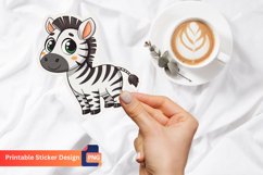 Cute Zebra Sticker, Adorable Zebra Sticker Product Image 1