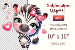 Download this cute zebra sublimation clipart, featuring an adorable striped zebra blowing a kiss! Perfect for Valentine’s Day gifts, T-shirts, mugs, greeting cards, scrapbooking, and more. High-quality PNG with a transparent background. Get yours today!