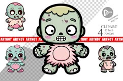 Cute Zombie Clipart Product Image 1
