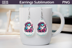 Bird Roses Teardrop Earrings | Cute Animal Floral Earrings Product Image 1