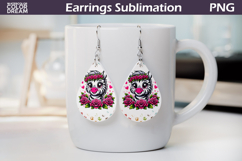 Zebra Roses Teardrop Earrings | Cute Animal Floral Earrings Product Image 1