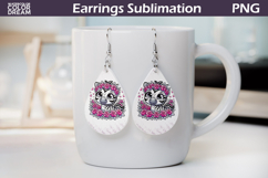 Zebra Roses Teardrop Earrings | Cute Animal Floral Earrings Product Image 1