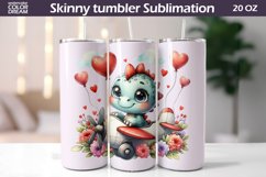 Cute Dino Valentine Tumbler I Animal Valentine's Day Product Image 1