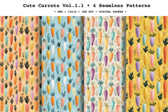 Cute Carrots Seamless Pattern Vol.1.1 - 4 PNG Product Image 1