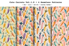 Cute Carrots Seamless Pattern Vol.1.8 - 4 PNG Product Image 1