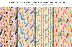 Cute Carrots Seamless Pattern Vol.1.10 - 4 PNG Product Image 1