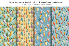 Cute Carrots Seamless Pattern Vol.1.11 - 4 PNG Product Image 1