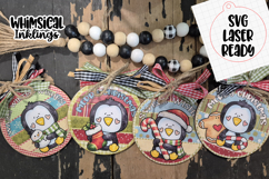 Cute Christmas penguin Mod Podge Ornaments SVG Product Image 1