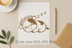 Cute highland cow SVG design | Farm animal SVG silhouette Product Image 1