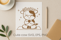 Cute highland cow SVG design | Farm animal SVG silhouette Product Image 1
