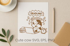 Cute highland cow SVG design | Farm animal SVG silhouette Product Image 1
