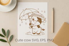 Cute highland cow SVG design | Farm animal SVG silhouette Product Image 1