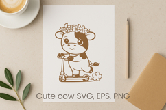 Cute highland cow SVG design | Farm animal SVG silhouette Product Image 1