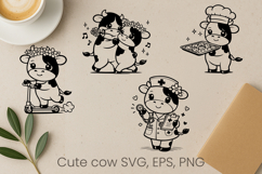 Cute highland cow SVG bundle | Farm animal SVG silhouette Product Image 3