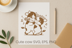 Cute highland cow SVG design | Farm animal SVG silhouette Product Image 1