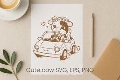 Cute highland cow SVG design | Farm animal SVG silhouette Product Image 1