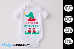 Santa's Cutest Elf SVG | Christmas Elf Svg Product Image 1