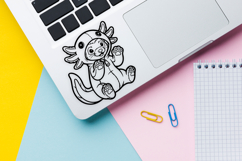 Cute Ferret Axolotl SVG Bundle - Kawaii Weasel for Cricut Product Image 3
