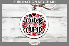 Cuter Than Cupid v1 Round Keychain Sublimation Product Image 1