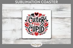 Cuter Than Cupid v1 Square Coaster Sublimation Product Image 1