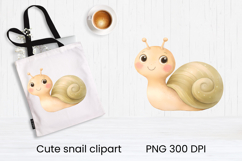 Cute cozy snail clipart PNG | Cute snail sublimation Product Image 1