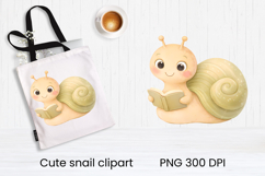 Cute cozy snail clipart PNG | Cute snail sublimation Product Image 1