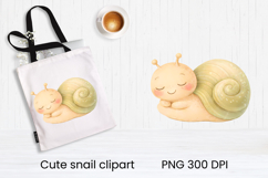 Cute cozy snail clipart PNG | Cute snail sublimation Product Image 1
