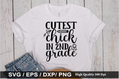 Cutest chick in 2nd grade SVG - Teacher Design Product Image 1