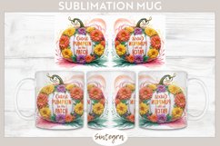 Cutest Floral Fall Pumpkin v1 Mug Wrap Sublimation Product Image 1