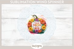 Cutest Floral Fall Pumpkin v1 Wind Spinner Sublimation Product Image 1
