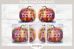 Cutest Floral Fall Pumpkin v2 Mug Wrap Sublimation Product Image 1