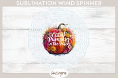 Cutest Floral Fall Pumpkin v2 Wind Spinner Sublimation Product Image 1