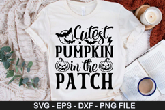 Cutest pumpkin in the patch SVG - Halloween Dog Design Product Image 1