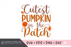 Cutest pumpkin in the patch SVG, Harvest Season SVG Product Image 1