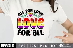 All for love love for all SVG, Gay SVG Design Product Image 1