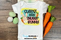 Cutest Little Snuggle Bunny Sublimation | Easter PNG Product Image 1