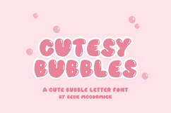 Cutesy Bubbles Display Font Product Image 1