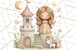 Princess and Unicorn Clip Art PNG Magical Mini World Product Image 5