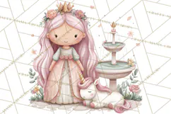 Princess and Unicorn Clip Art PNG Magical Mini World Product Image 3