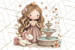 Princess and Unicorn Clip Art PNG Magical Mini World Product Image 4