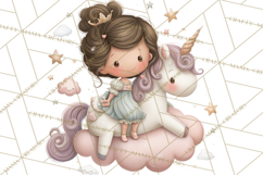 Princess and Unicorn Clip Art PNG Magical Mini World Product Image 2