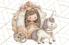 Princess and Unicorn Clip Art PNG Magical Mini World Product Image 3