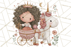 Princess and Unicorn Clip Art PNG Magical Mini World Product Image 4