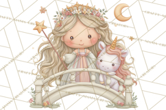 Princess and Unicorn Clip Art PNG Magical Mini World Product Image 5