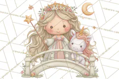 Princess and Unicorn Clip Art PNG Magical Mini World Product Image 5