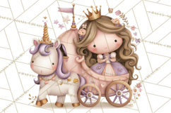 Princess and Unicorn Clip Art PNG Magical Mini World Product Image 5