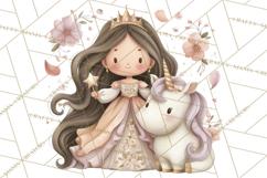 Princess and Unicorn Clip Art PNG Magical Mini World Product Image 2