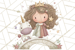 Princess and Unicorn Clip Art PNG Magical Mini World Product Image 3
